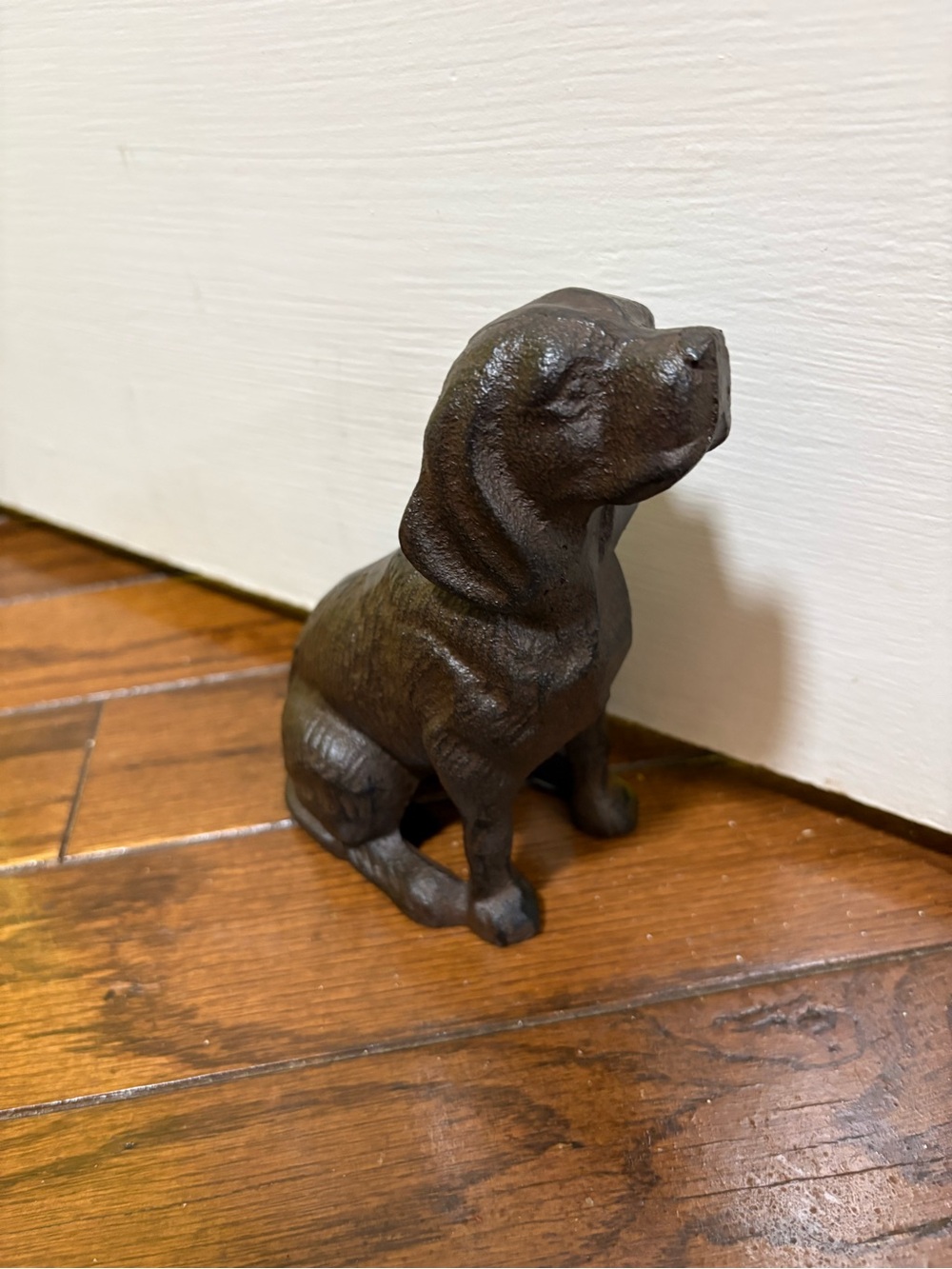 Rustic Brown Dog Figurine - Cast Iron